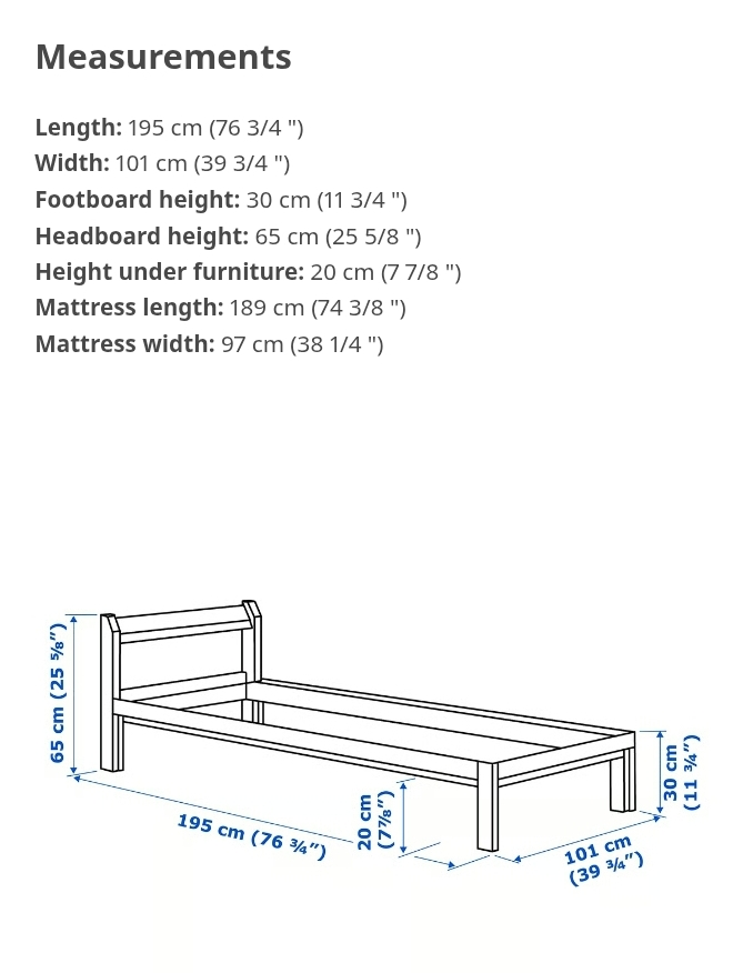 IKEA NEIDEN TWIN BED FRAME - photo 2