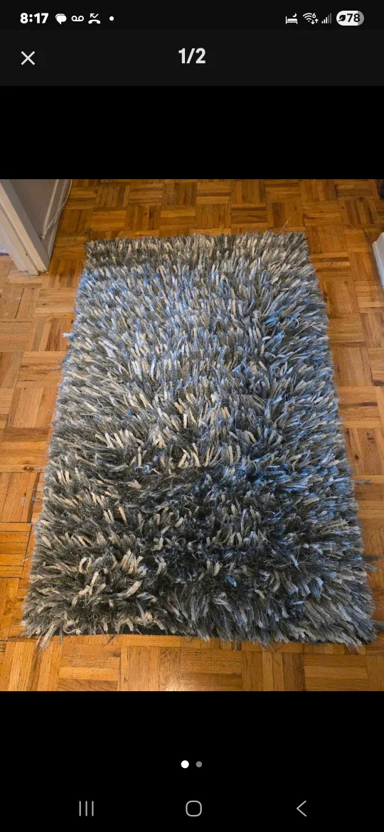 Shaggy Area Rug - Grey thumbnail