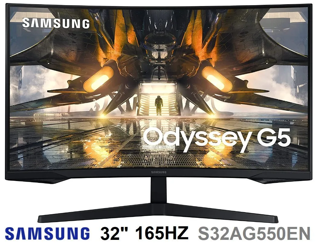 SAMSUNG ODYSSEY G5 Curved Gaming Monitor - 32" QHD - 165HZ - 1MS