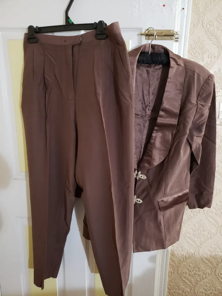 Brown Women's Suit rhinestones clasp for  occasion 14p image indicator(4)