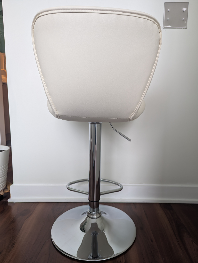 White Adjustable Height Bar Stools (Set of 2) - photo 4