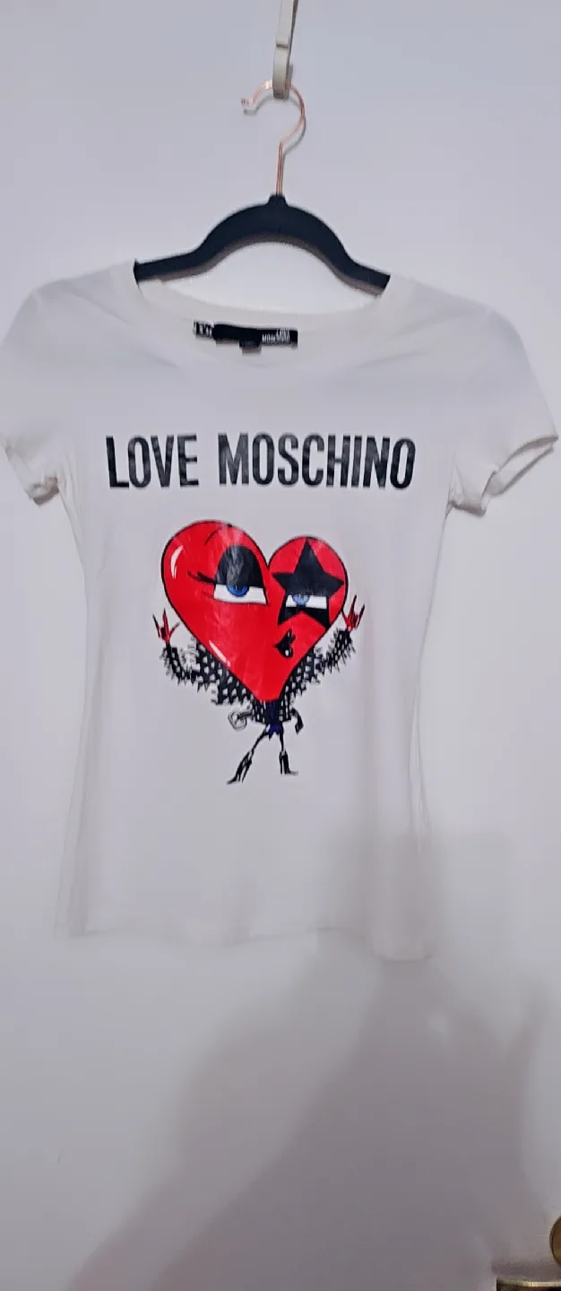 Love Moschino White Graphic T-Shirt thumbnail