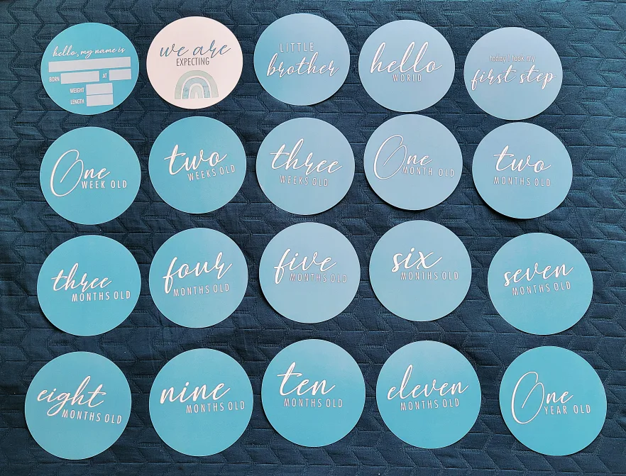 1st Full Year Reversable Baby Milestone Cards image indicator(4)