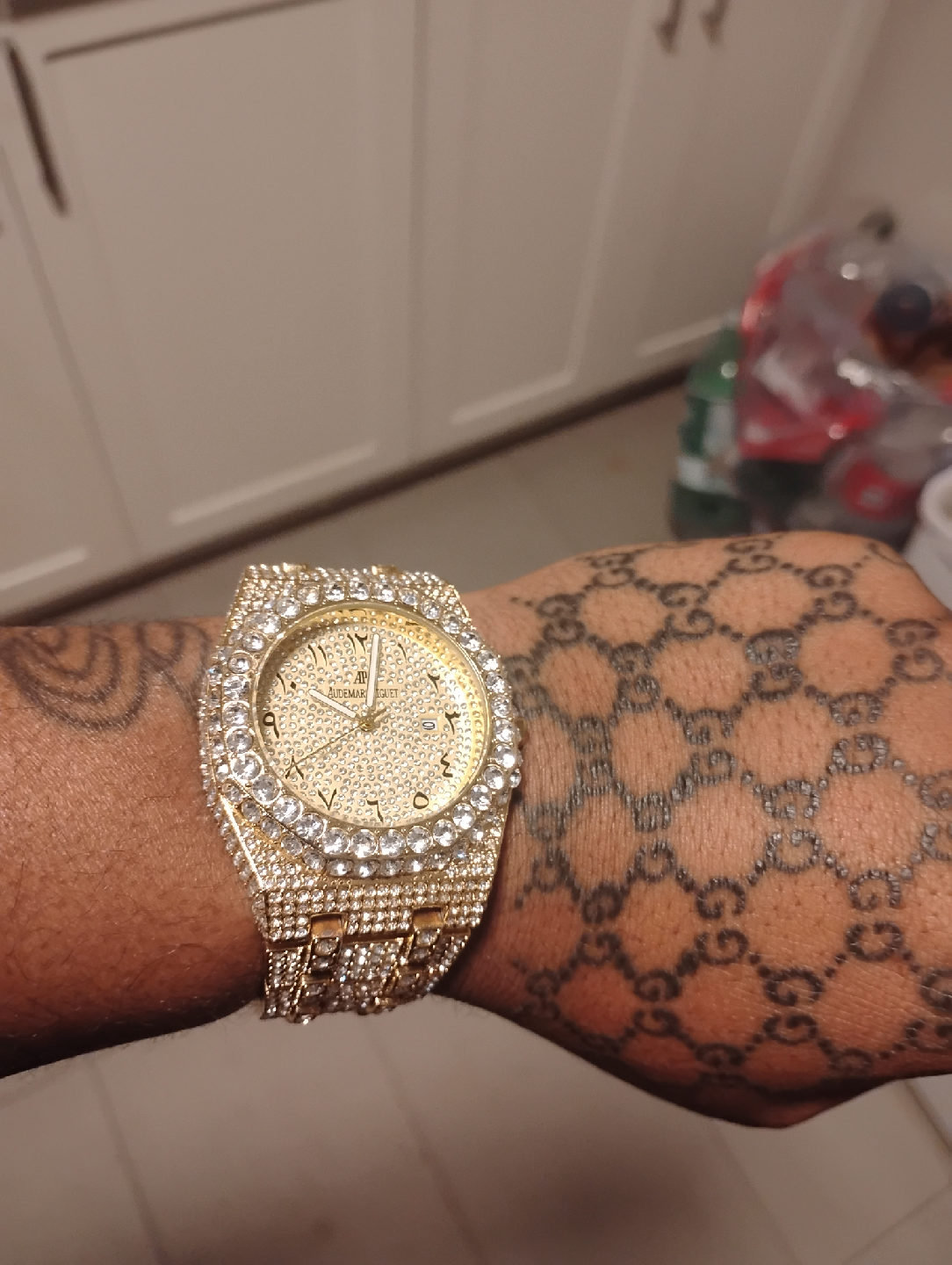 Gold And Diamond AP Moissanite Watch - photo 3