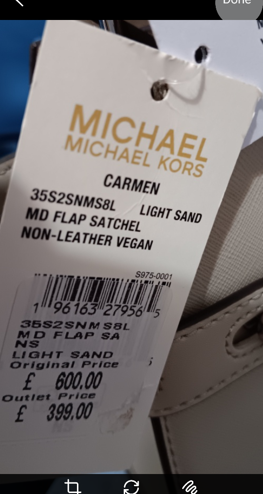 Michael Kors Carmen MD Flap Satchel - Light Sand