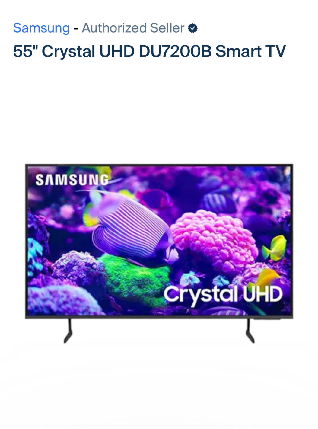 Samsung 55" Crystal UHD DU7200B Smart TV - photo 3
