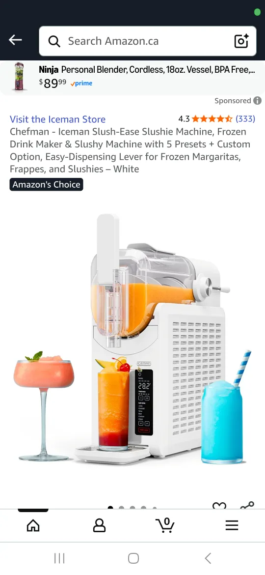 Chefman Iceman Slush-Ease Slushie Machine thumbnail