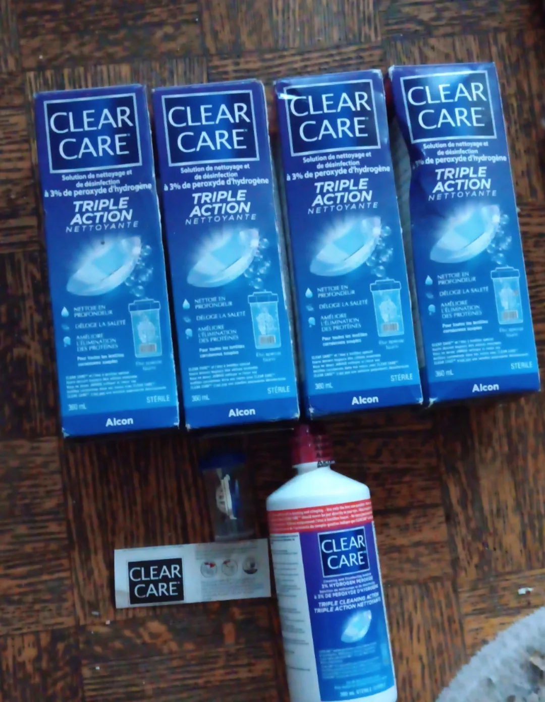 Clear Care Triple Action Cleaning Solution 360ml LOT thumbnail