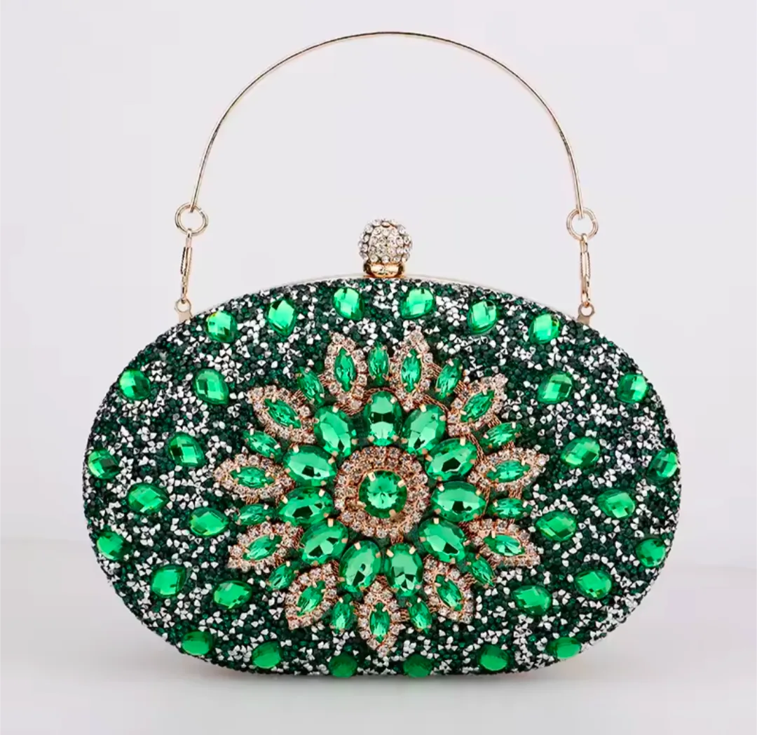 brand new Green Embellished Evening Clutch thumbnail