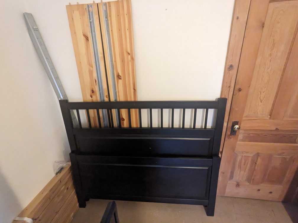 Hemnes Ikea Wood Double Bed Frame - photo 4