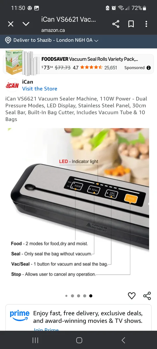 Megawise VS6621 Food Vacuum Sealer - Like New image indicator(4)