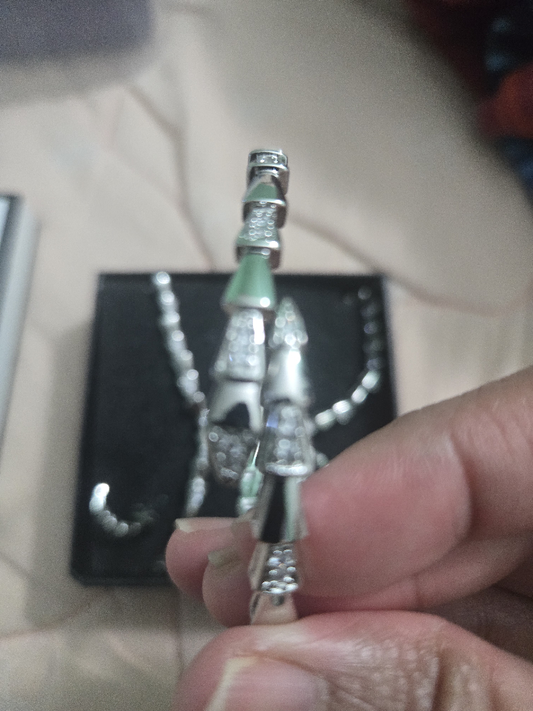 Silver Tone Necklace and Ring Set - photo 4