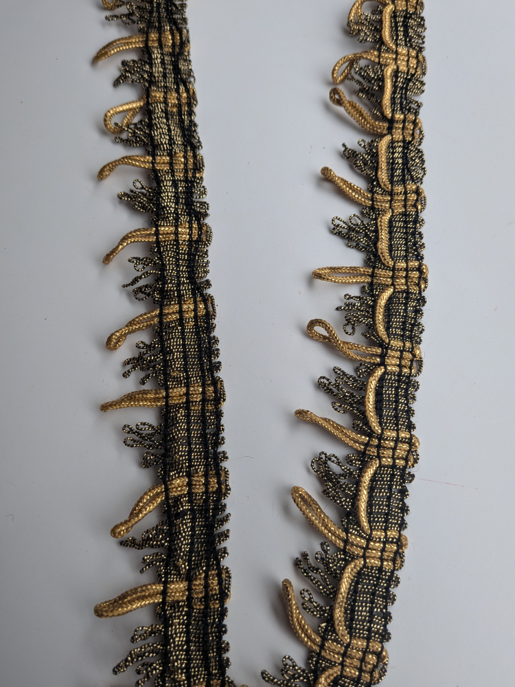 THREE YARDS Gold and Black Decorative Fringe Trim - photo 4