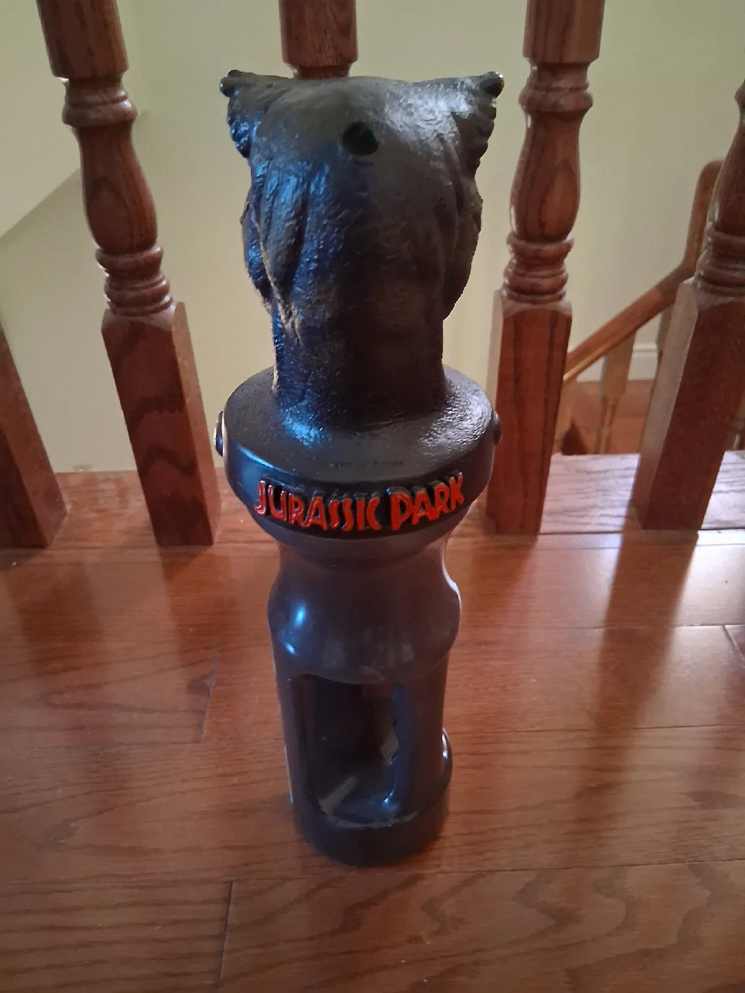 Vintage Universal Studios Jurassic Park T-Rex bottle with handle image indicator(3)
