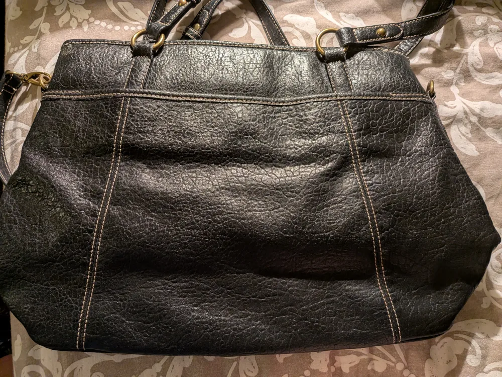 Nine West Black Leather Shoulder Bag image indicator(3)