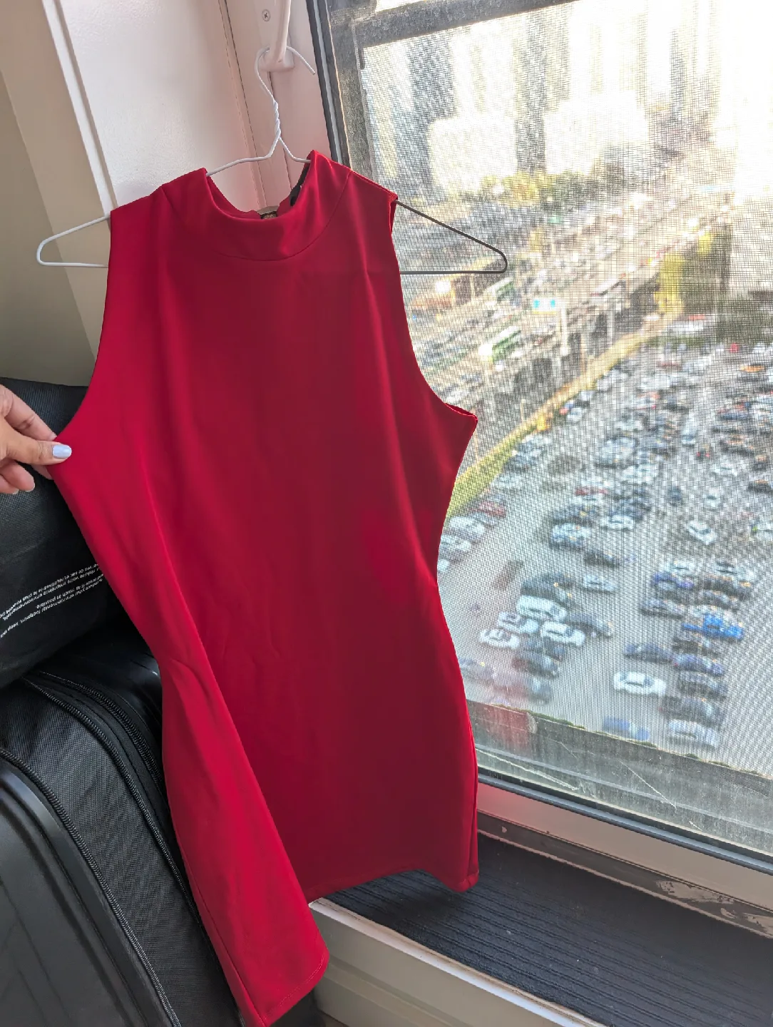 New Red Dress With Side Cut image indicator(2)