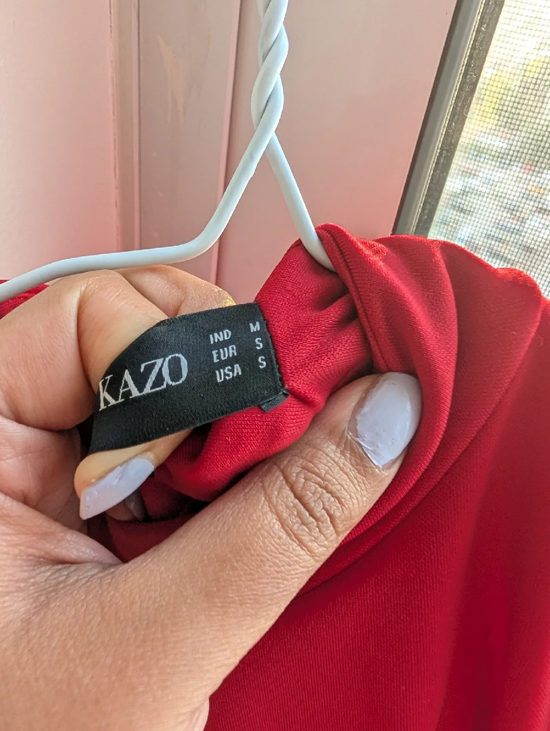 New Red Dress With Side Cut image indicator(3)