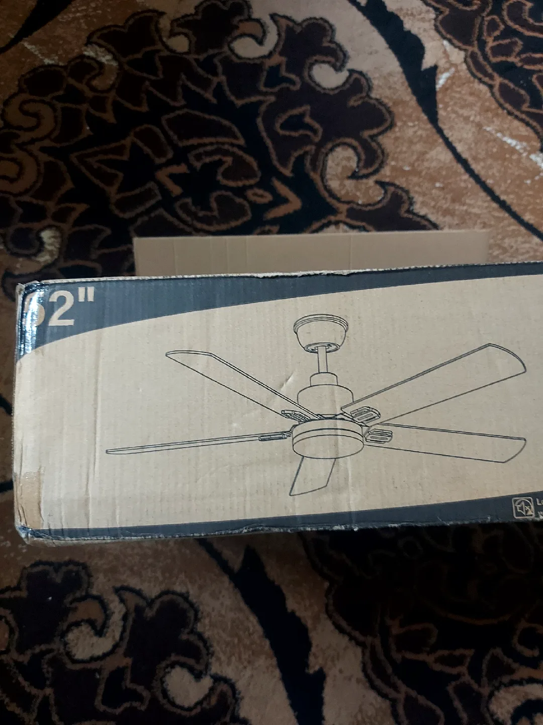 52"  Ceiling Fan with Light and remote control ( brand new image indicator(6)