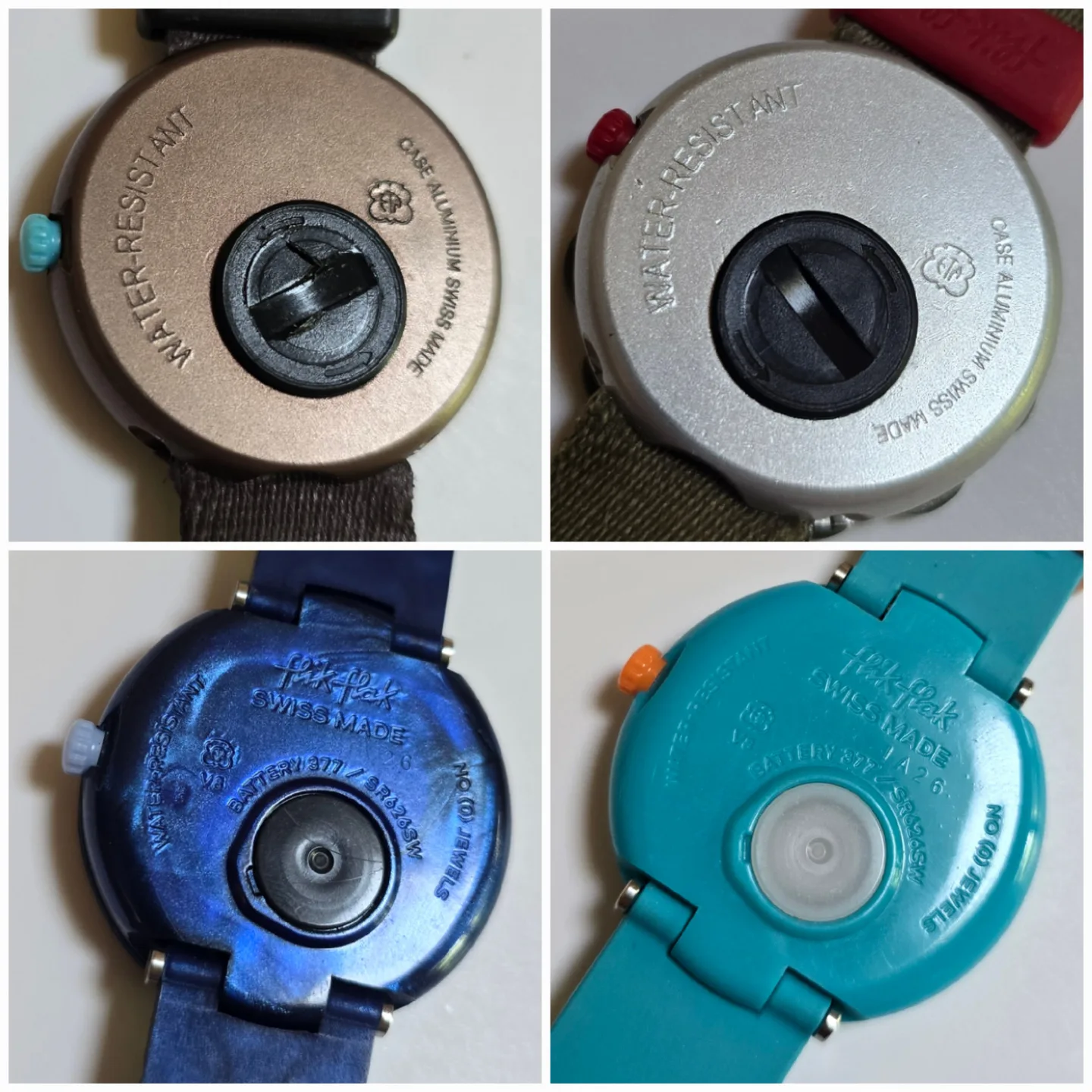 Swatch Flik Flak Watches. $15 each. New Battery image indicator(8)