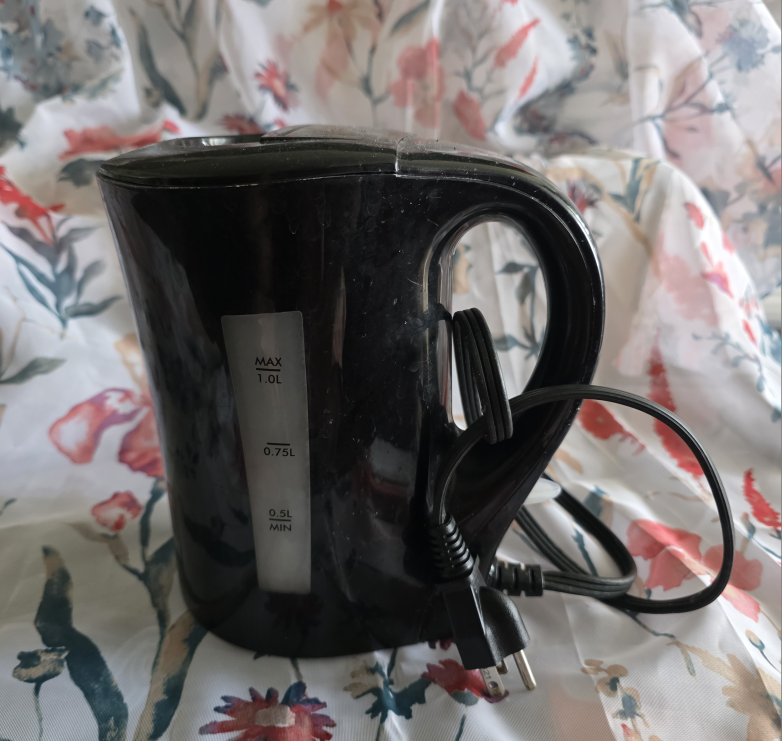 Black Electric Kettle - 1.0L Capacity