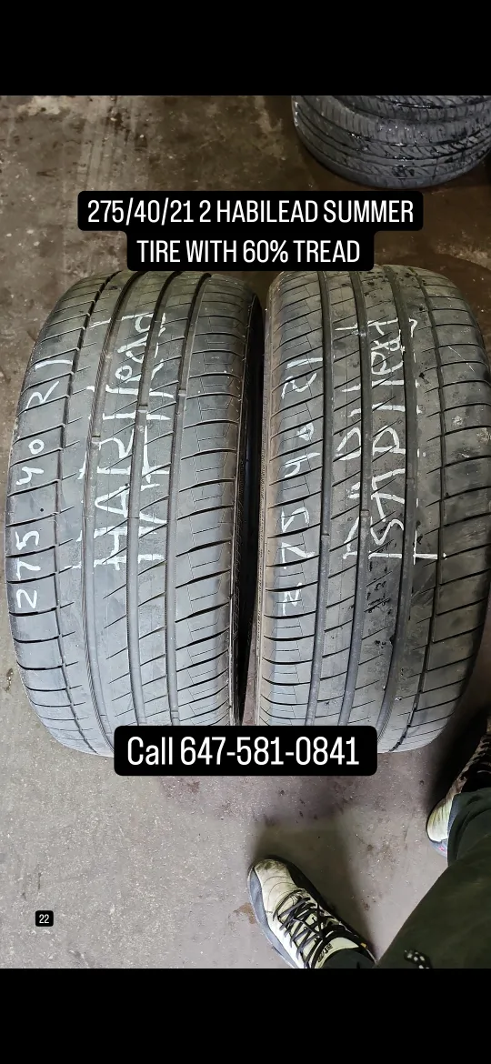 2 Habilead Summer Tires 275/40/21 with 60% Tread thumbnail