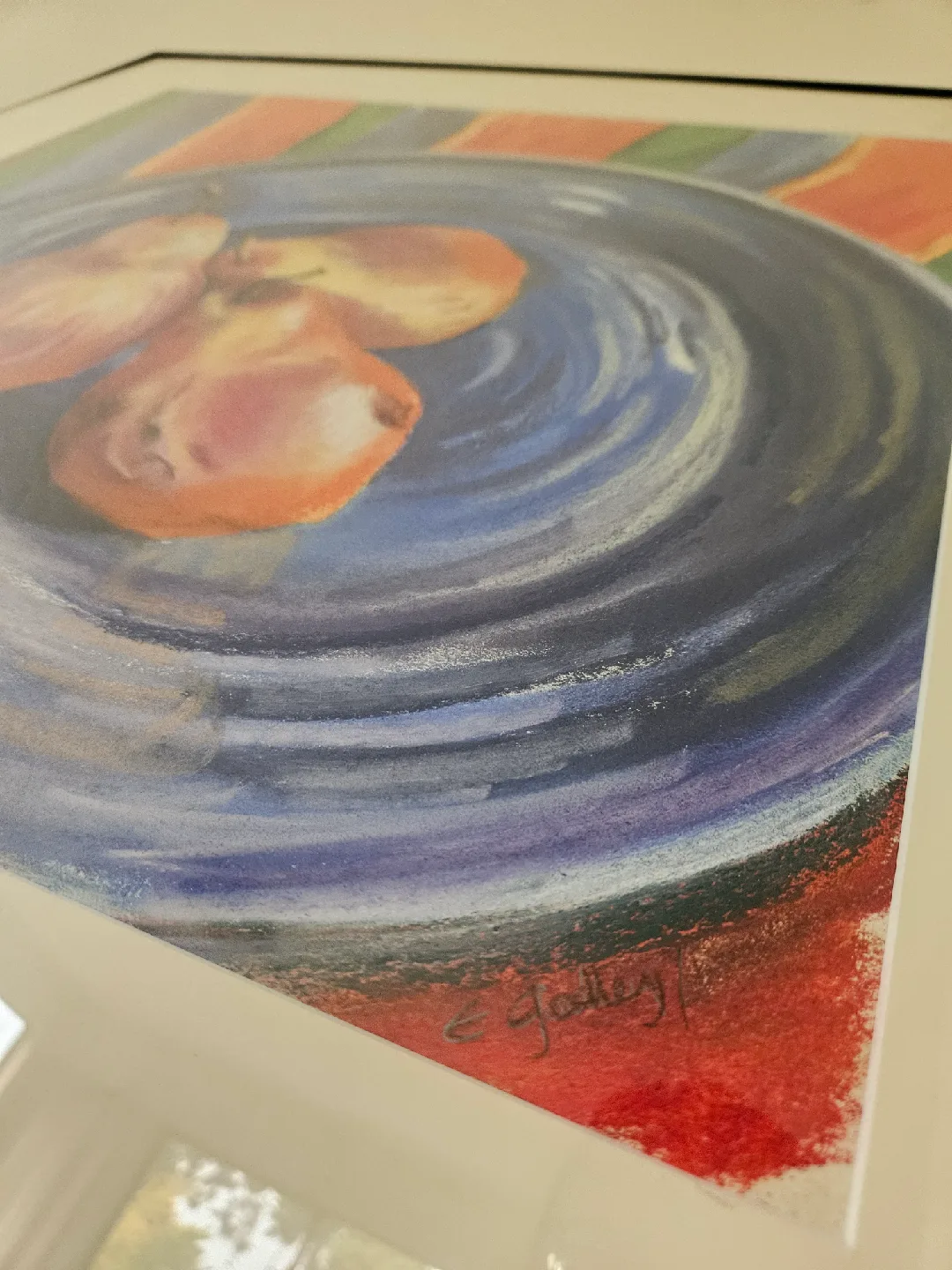 Large Signed Art Framed Pears Still Life Painting image indicator(3)