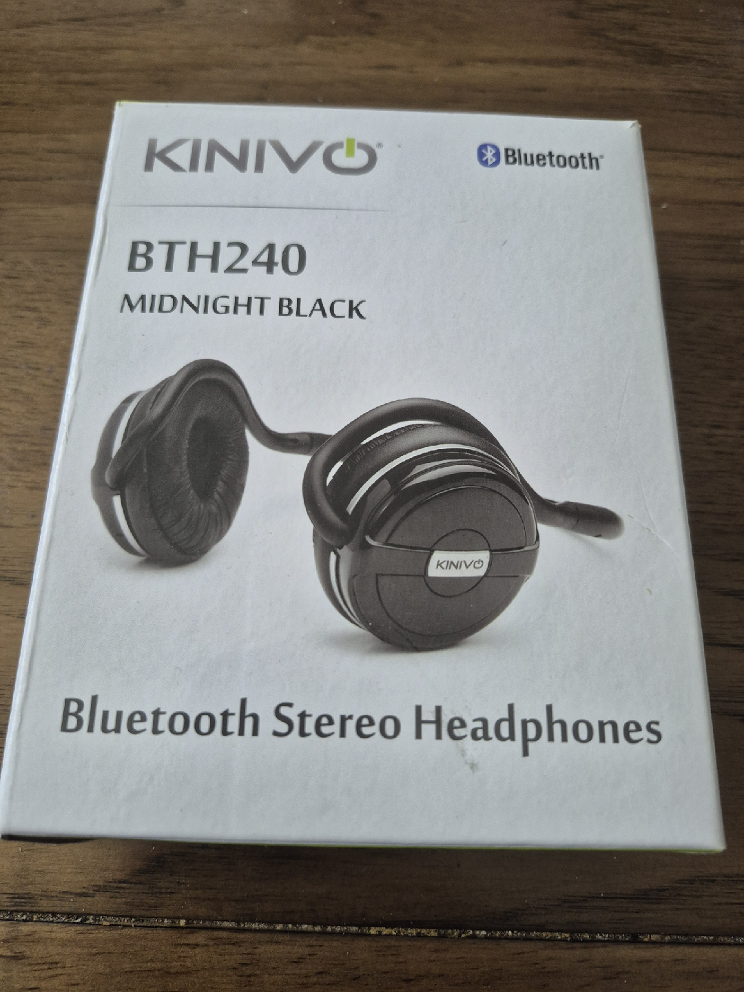 Kinivo BTH240 Midnight Black Bluetooth Headphones - NEW
