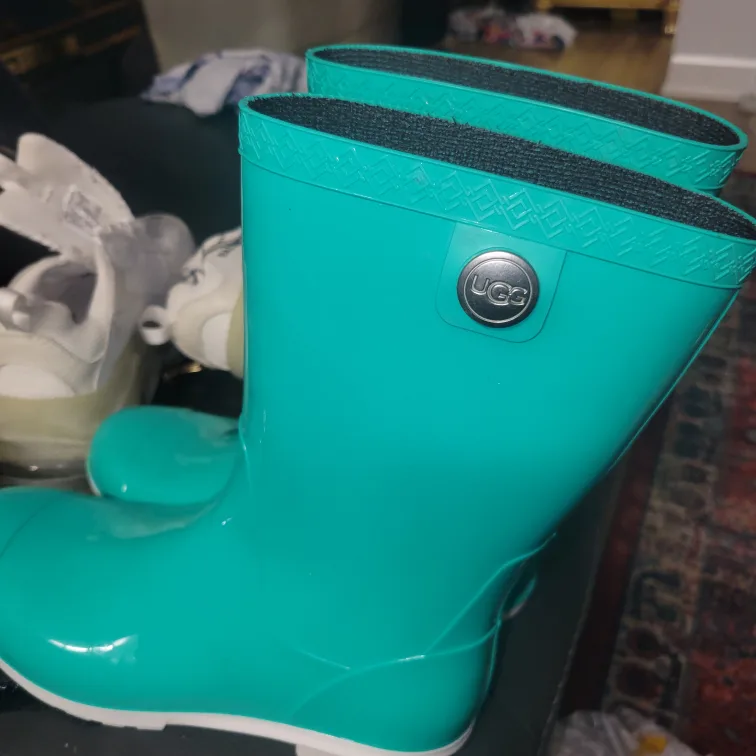UGG Kids Rain Boots, Size 1 Little Kid, Turquoise thumbnail