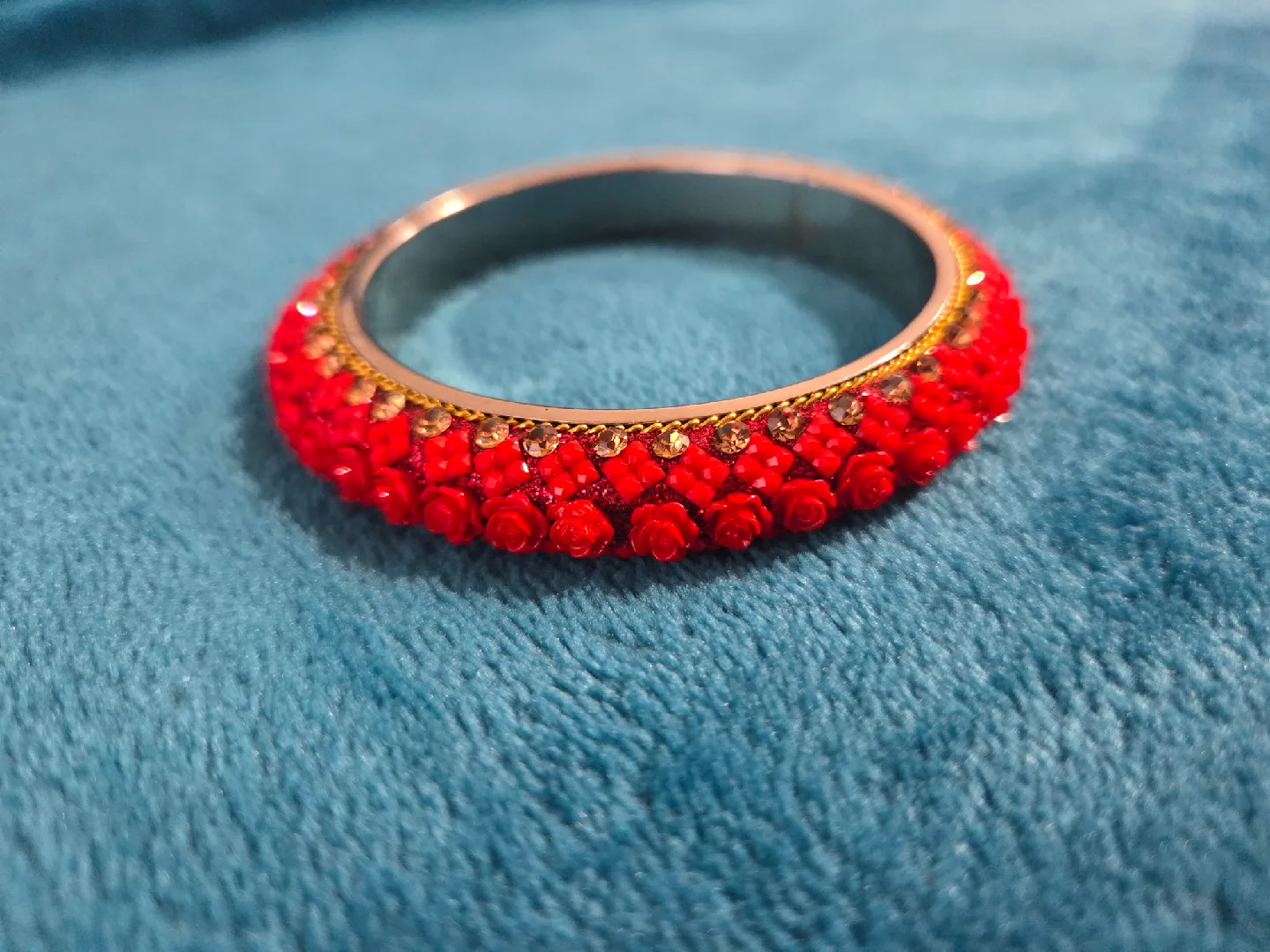 Red & Gold Indian Jewelry Set image indicator(3)