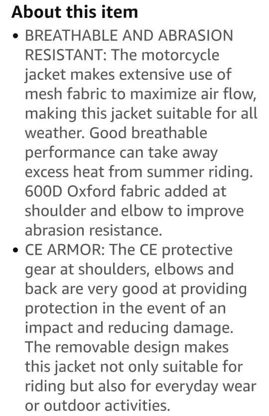 ILM MOTORCYCLE RIDING JACKET, Black, All Season,Size XL image indicator(9)