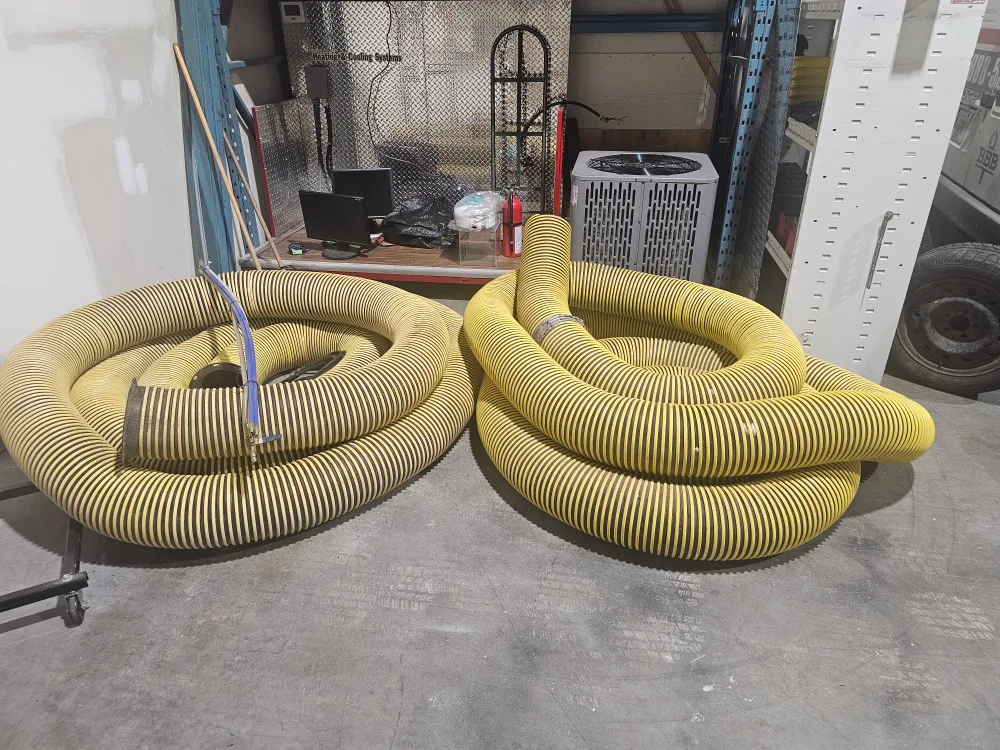 8" Yellow corrugated rubber duct Hose image indicator(2)