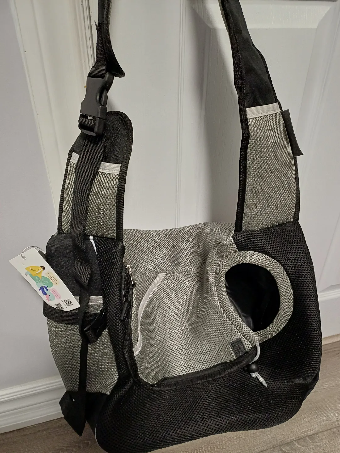 PAWABOO-Pet Carrier Sling Bag - Black & Grey image indicator(3)