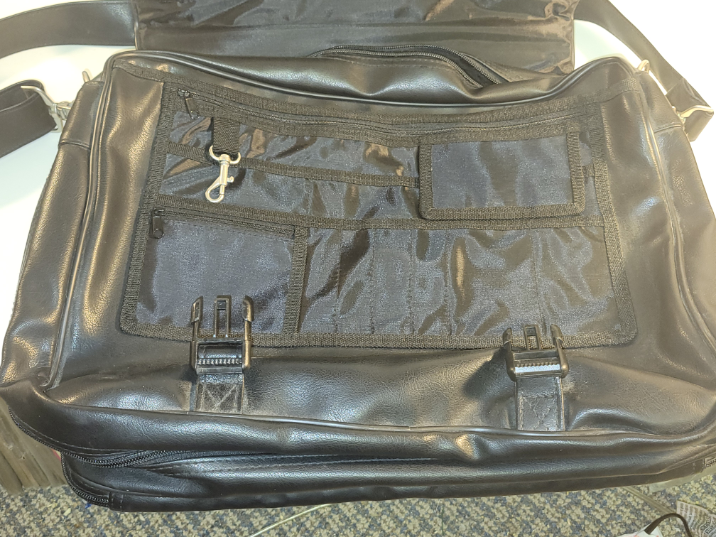 Buxton Black Leather Laptop Bag w Carry Strap **Like NEW** - photo 2