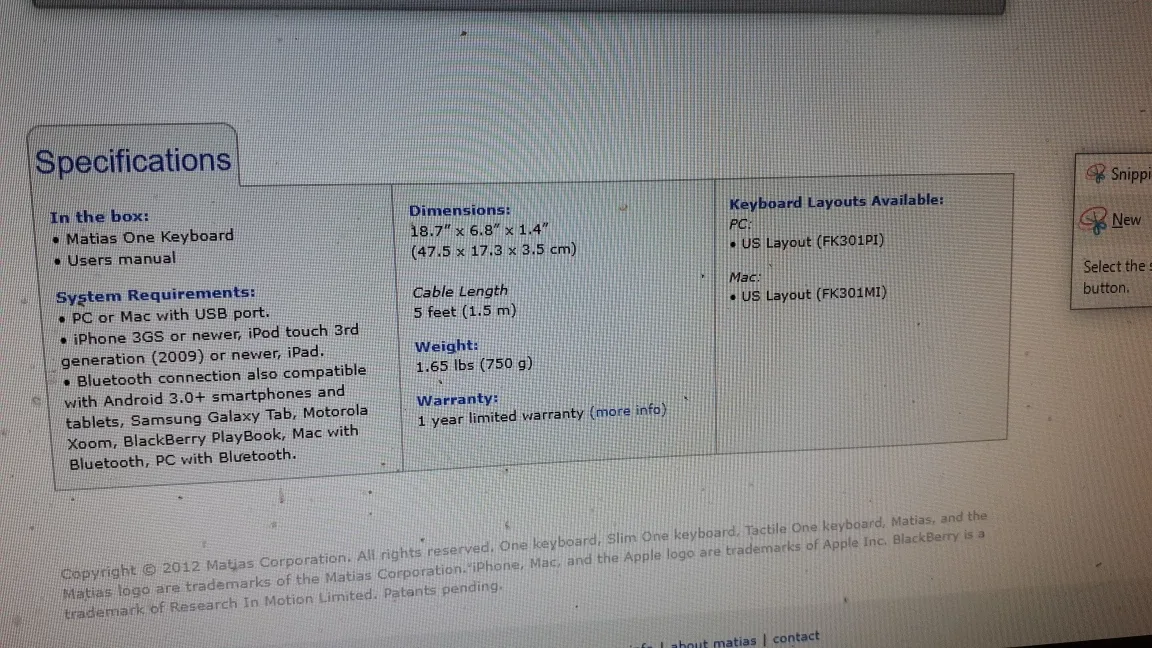 Matias One Keyboard for iPhone/PC/Mac image indicator(4)