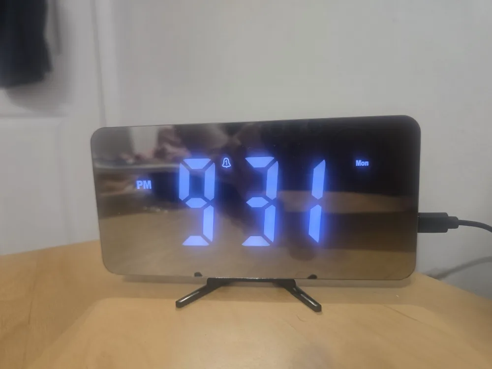 Digital LED Mirror Alarm Clock 🥕 thumbnail