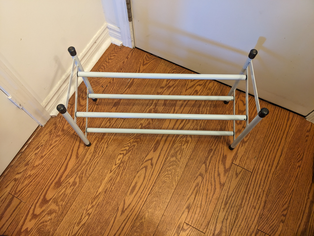 White Metal Shoe Rack