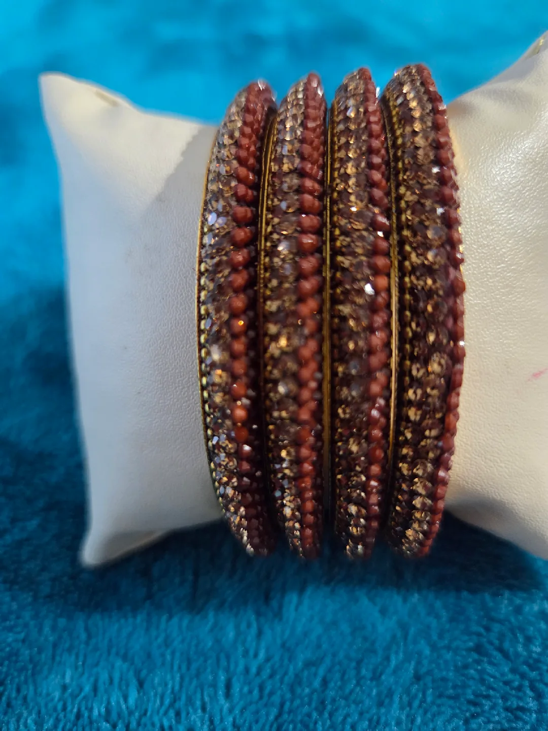 Brown & Gold Beaded Bangles thumbnail