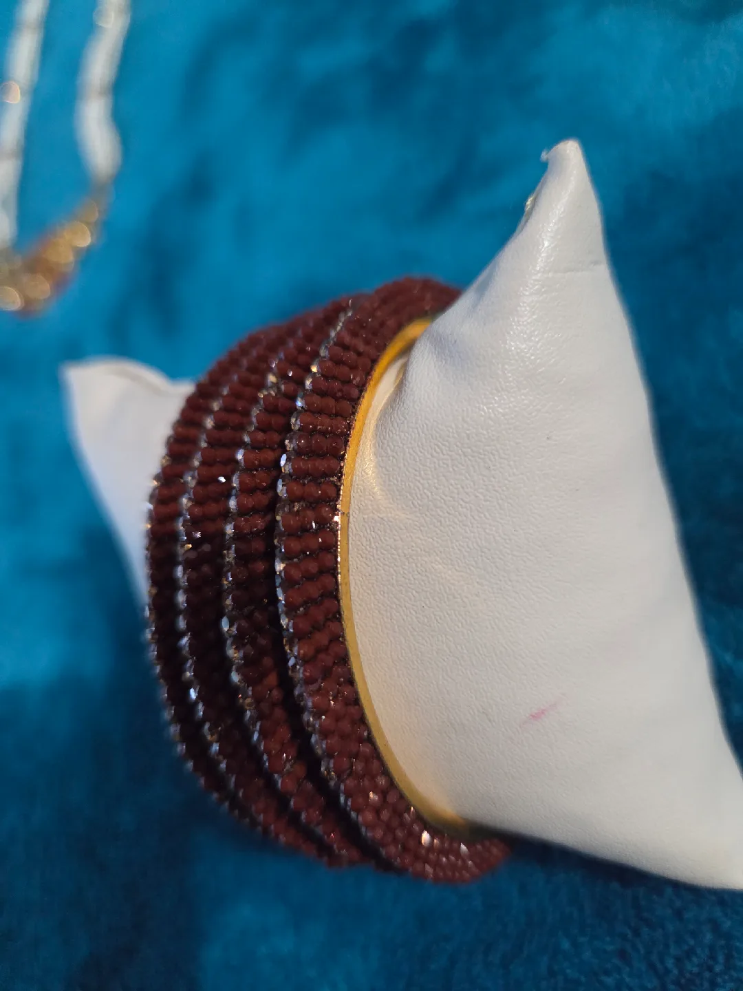 Brown & Gold Beaded Bangles image indicator(2)