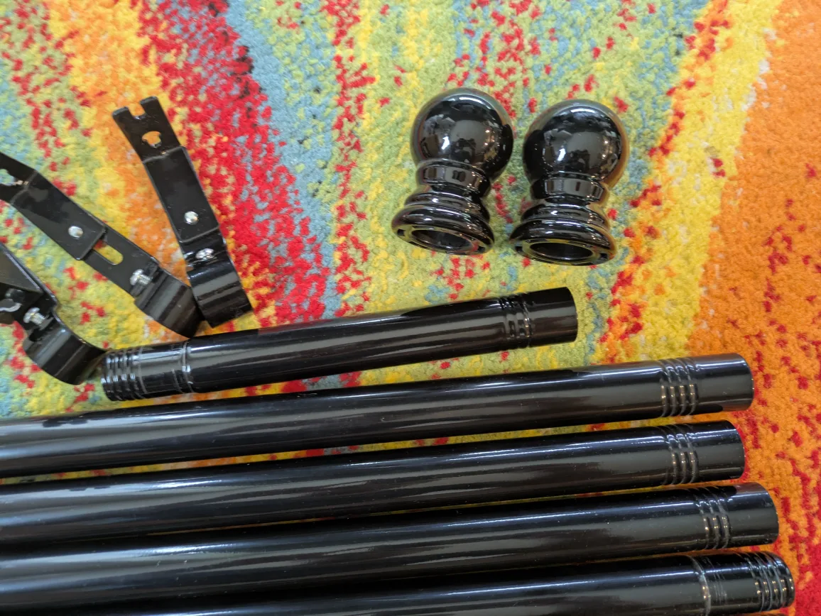 Black Curtain Rod Set image indicator(4)