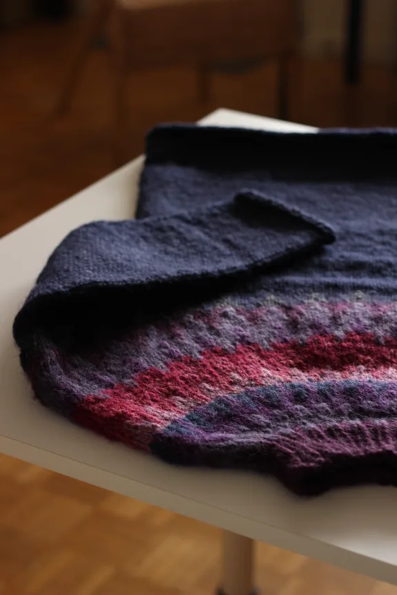 Handknit Icelandic Lopi sweater (Pure Wool) : As New! 🧶 image indicator(2)