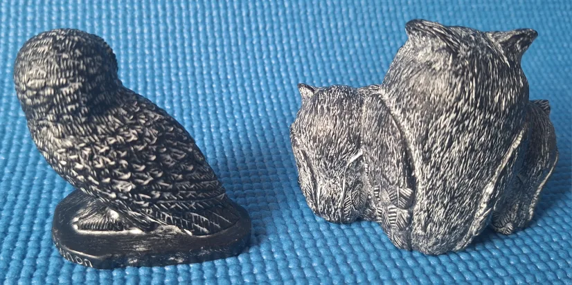 Soapstone  Owl Figurines - Made in Canada image indicator(2)