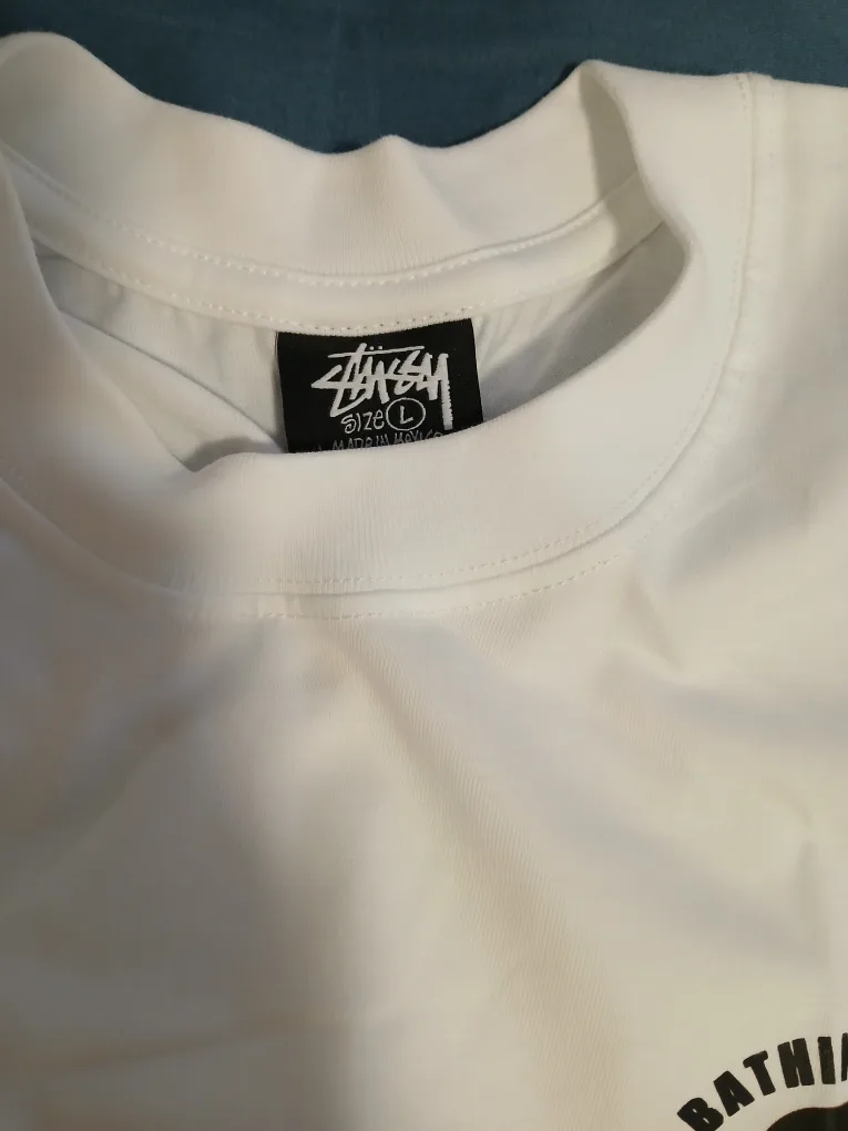 New Stussy x BAPE White T-Shirt - Size L image indicator(2)