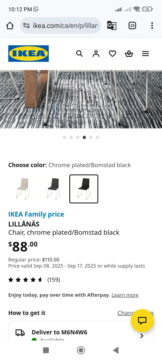 ❤‍🔥Moving Sale❤‍🔥 IKEA Dining Chair - Black image indicator(6)