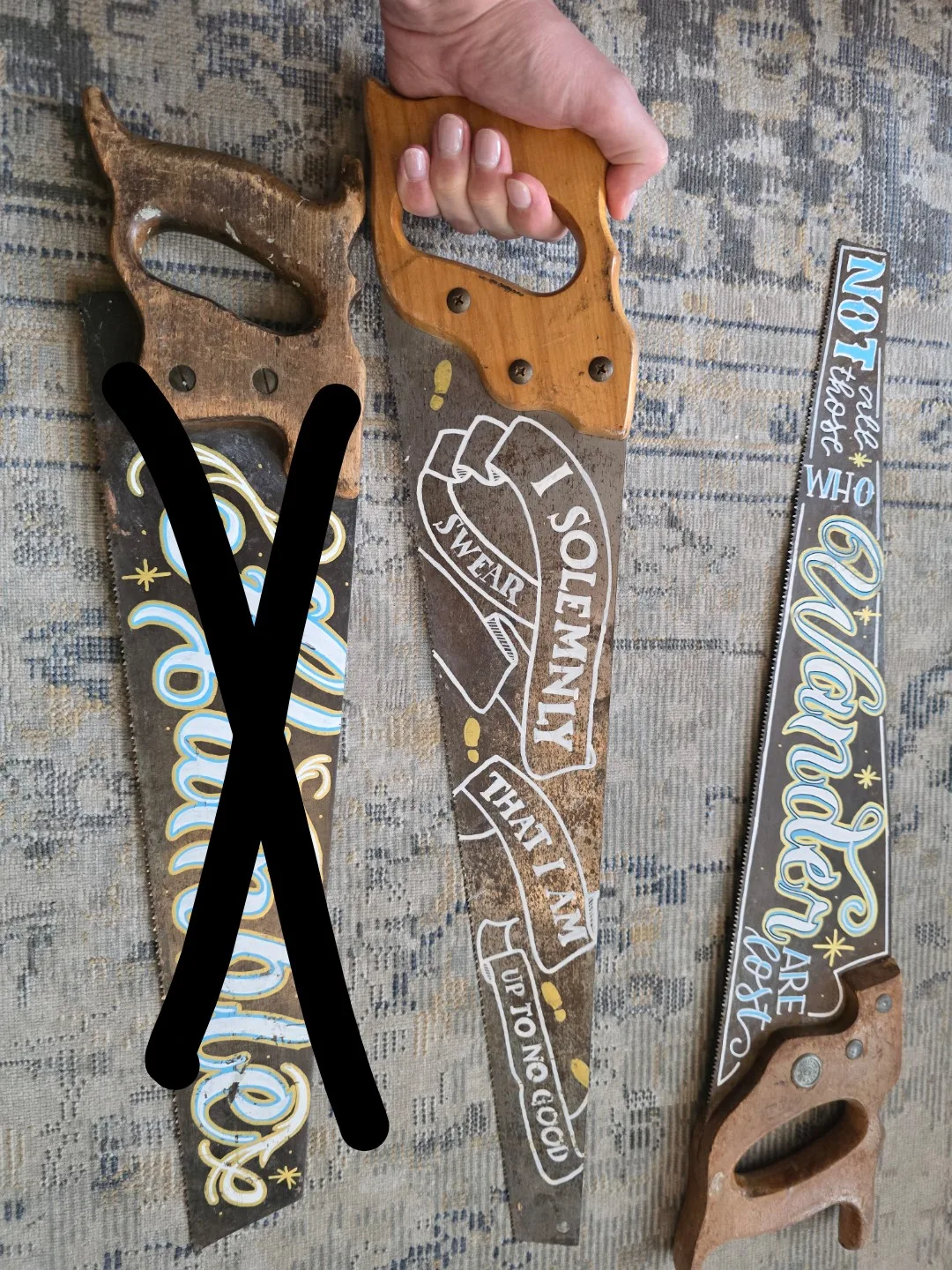 Hand Painted Decorative Saw - last 2! image indicator(2)