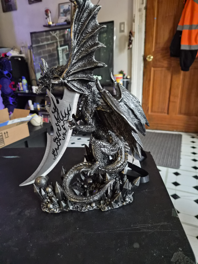 Dragon Statue with Sword