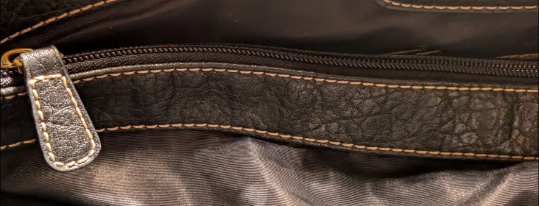 Nine West Black Leather Shoulder Bag image indicator(6)