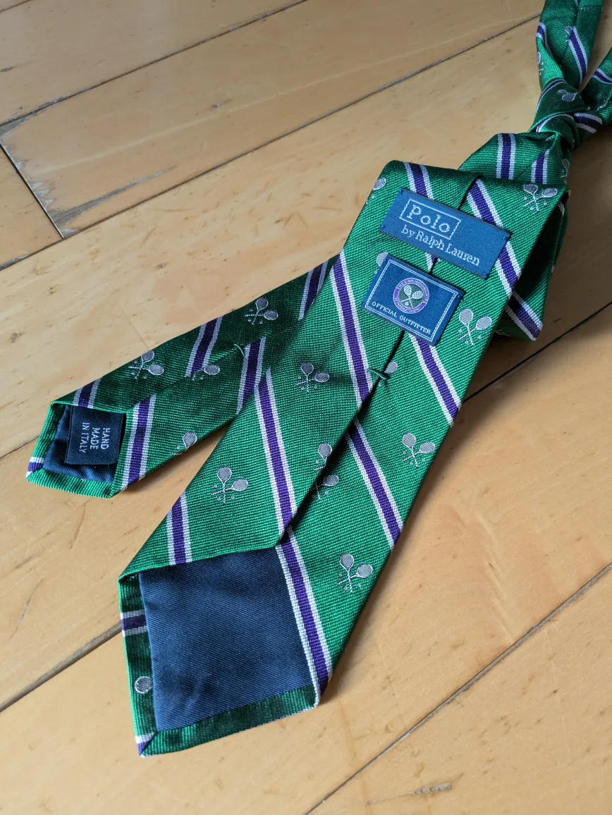 Polo Ralph Lauren Wimbledon Silk Umpire Tie - NEW image indicator(6)