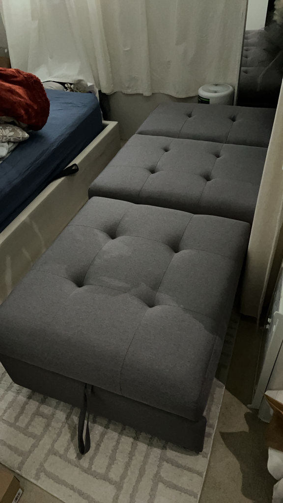Grey Single Sofa Bed - photo 2