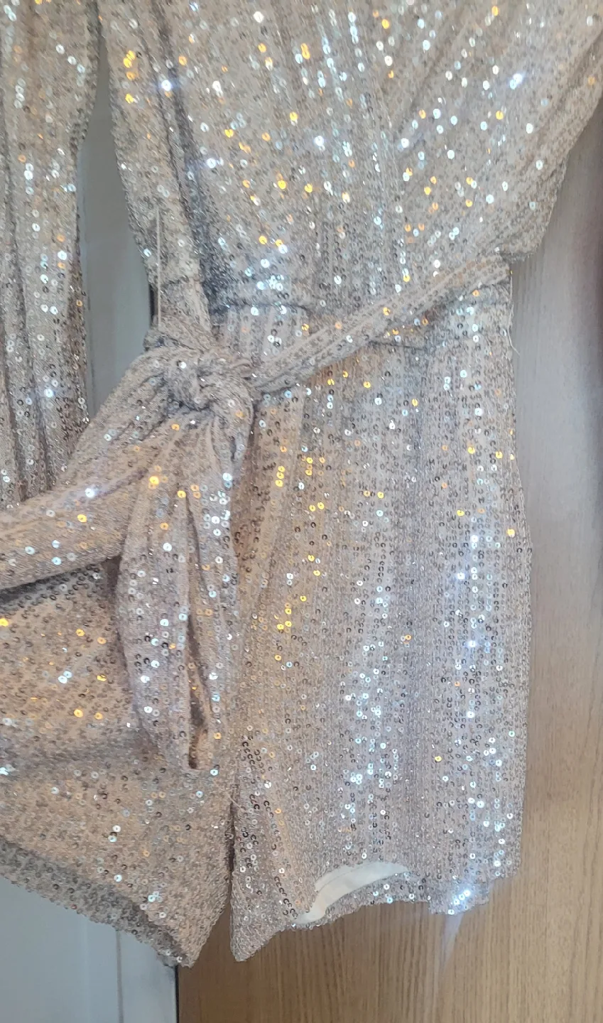 Fashion Nova Diva Shine Sequin Romper - Size S image indicator(2)