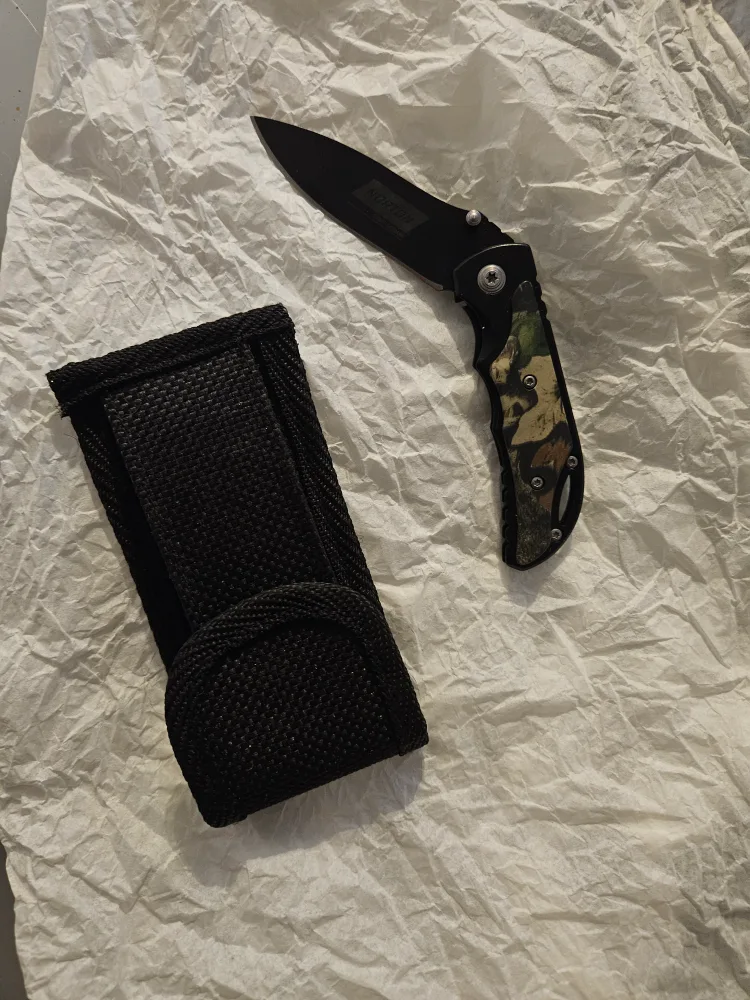 Camping pocket knife with case